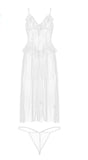 Poshoot     Sex Costume Suspender Skirt Bare Breast Backless Robe Sleepwear Women Erotic Perspective Nightgown Long Dress Mesh Lace Bodycon