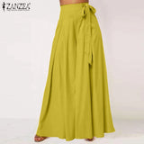 POSHOOT 2022 Autumn Solid Flare Trousers Elegant Wide Leg Pants Women Casual High Waist Pleated Long Pantalon Pants Streetwear