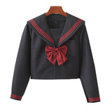 POSHOOT Japanese School Uniform Suit Sailor JK S-2XL Basic Cartoon Girl Navy Sailor Uniform Black Sets Navy Costume Women Girl Costume