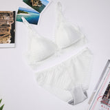 POSHOOT  French Lace Front Closure Bra And Panties Set Women  Lingerie Set Push Up Bralette Embroidery Underwear Brassiere