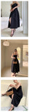 POSHOOT 2022 Summer Elegant Black Dress Women Sleeveless Slim Strap Dress Evening Party For Females One Piece Dress Korean Office Lady