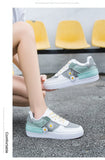 POSHOOT New Spring Korean Sports Shoes Lace Up Flats Breathable White Shoes Platform Woman Shoes Casual Sneakers Zapatos De Mujer