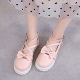 POSHOOT Japanese Kawaii Lolita Shoes JK Uniform Shoes Mary Janes Shoes Woman Lolita Dress Cosplay Shoes Low Heel Women Pink White Red