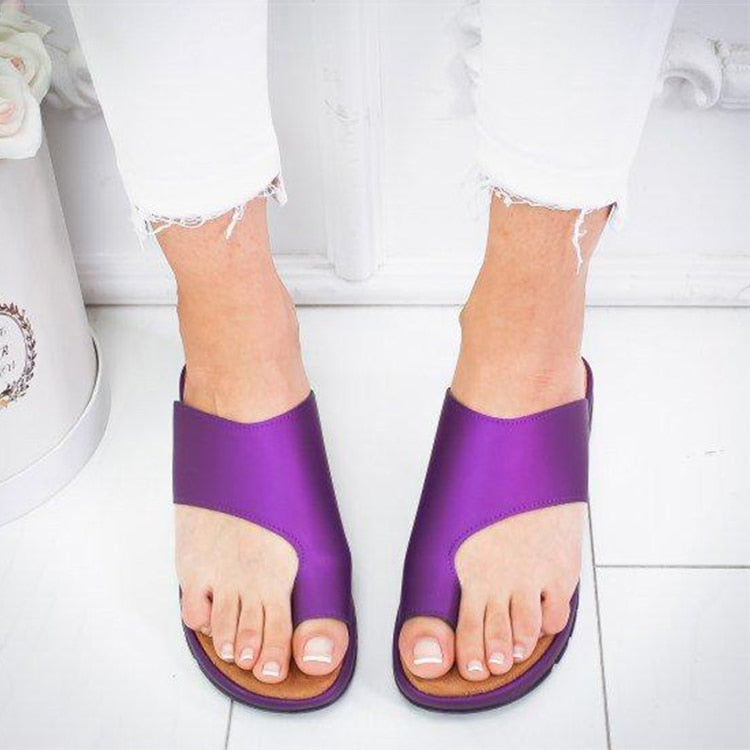 POSHOOT Women Sandals Casual Flip-Flops Summer Shoes Woman Wedges Sandals Platform Heels Sandalias Mujer Big Toe Foot Correction Sandals