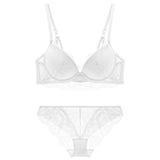POSHOOT  New Women's Underwear Set Lace  Push-Up Bra And Panty Sets Comfortable Brassiere Adjustable Gathered Lingerie