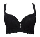 POSHOOT 2022 New Large Size Bra Adjustable Push Up Sexy Lace Mm 80 85 90 95 100 105 Black Shaping C Large Cup D Large E Cup Bras
