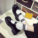 POSHOOT Lolita Shoes Buckle Strap Round Toe Autumn Outdoor Casual Ladies Shoes Student Party Shoes Mary Jane Shoes Zapatos De Mujer 2022