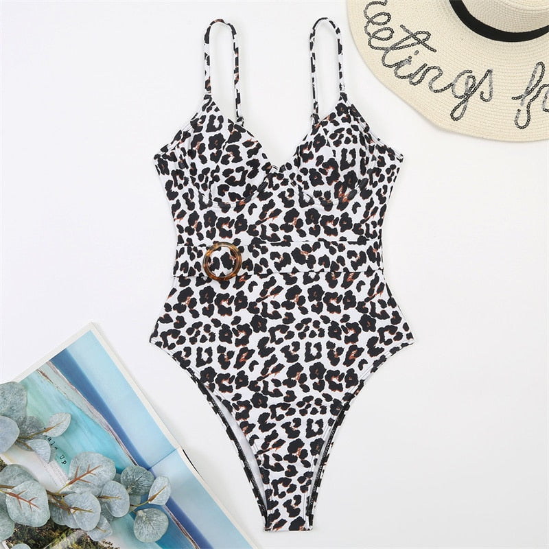 POSHOOT Bodysuit Sexy Leopard Swimwear Women 2022 New One Piece Swimsuit Belt Monokini Beach Swimming Suit Famale Wear Brazilian Summer