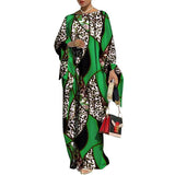 Poshoot  Autumn Dress VONDA 2024 Women O-Neck Long Sleeve Satin Slik Dress Vintage Floral Printed Sundress Bohemian Vestidos Plus Size