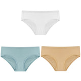 POSHOOT  3PCS/Set Women's Panties Cotton Underwear Solid Color Briefs Girls Low-Rise Soft Panty Women Underpants Female Lingerie