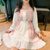 POSHOOT 2022 Japanese Korea Vestidos Femininos Cosplay Retro Lady Lolita Dress Sweet Party Dress Kawaii Ruffles Mori Girl Preppy Dress