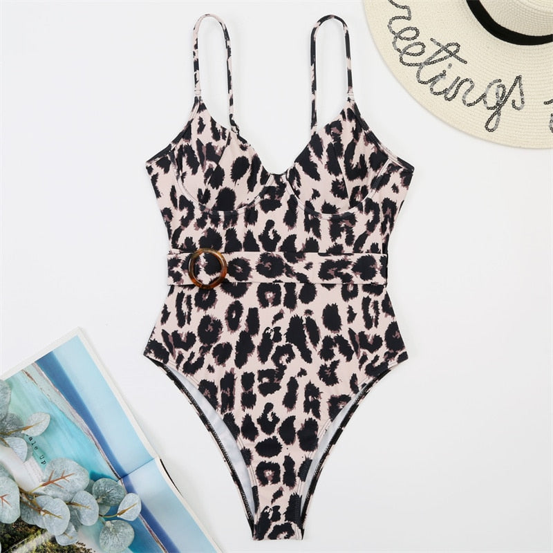 POSHOOT Bodysuit Sexy Leopard Swimwear Women 2022 New One Piece Swimsuit Belt Monokini Beach Swimming Suit Famale Wear Brazilian Summer