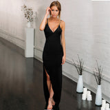 POSHOOT Summer Spring 2022 Women's Maxi Dress Sexy Fashion Elegant Casual Backless Slip Black Red Sleeveless With Slit Party Clothing