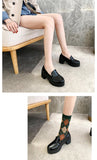 POSHOOT Uniform Shoes Uwabaki Japanese JK Women Girls School Students Lolita Shoes Black Cosplay Shoes For Adult Student Shoes