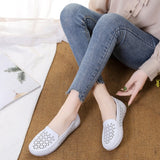 POSHOOT Nurse Shoes Women 2022 New Summer Breathable Flat Bottom Hollow White Soft-Soled Sandals  Shoes For Women
