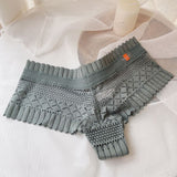 POSHOOT   Panties Women Lace Low-Waist Briefs Female Breathable Embroidery Underwear Transparent G String Underpant Lingerie
