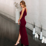 POSHOOT Summer Spring 2022 Women's Maxi Dress Sexy Fashion Elegant Casual Backless Slip Black Red Sleeveless With Slit Party Clothing