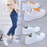 POSHOOT Velcro White Shoes Woman Sneakers White Sneakers Women Shoes Casual Lace-Up Ladies Shoes Women Vulcanized Shoes Tenis Feminino