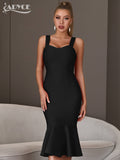 POSHOOT ADYCE 2022 New Summer Women Black Bandage Dress Sexy Spaghetti Strap Sleeveless Bodycon Club Celebrity Evening Party Lady Dress