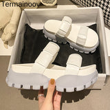 POSHOOT  Brand Women Slippers Summer Fashion Platform Concise Sandals Platform Heeled Casual Shoes Outdoor Slippers