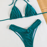 Poshoot  2023  Bikini Women Swimsuit Cover Belly Elegant Swimsuit Female Bathing Suits Print Solid Swimwear High Cut Bikini Set