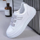 POSHOOT Velcro White Shoes Woman Sneakers White Sneakers Women Shoes Casual Lace-Up Ladies Shoes Women Vulcanized Shoes Tenis Feminino