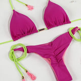 Poshoot Bright Bikini Set 2022 Swimwear Swimsuit Woman Sexy Bathing Suits Two-Piece Bikinis Triangle Bandage Brazilianbikini Beachwear