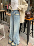 Poshoot Autumn Outfits     Korean Fashion Blue Baggy Jeans Women Grunge Kpop Oversize Denim Pants Vintage Streetwear High Waist Wide Leg Trousers