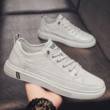 Back To School Poshoot Men Casual Shoes White Board Fashion Sneakers PU Leather Wateroroof Outdoor Cozy Jogging Leisure Athletic