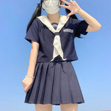 POSHOOT Japanese School Uniform JK Uniform Girl S-XXL Green JK Japanese College Style Suit Sailor Costume Women Shirt Pleated Skirt