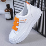 POSHOOT Velcro White Shoes Woman Sneakers White Sneakers Women Shoes Casual Lace-Up Ladies Shoes Women Vulcanized Shoes Tenis Feminino