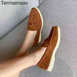 POSHOOT Termainoov Womnen Flats Mules Slip-On Big Size Classic Women Casual Shoes Soft Walking Flat Mens Shoes