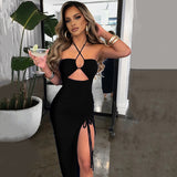 Poshoot Sleeveless Sexy Female Midi Backless Dresses Slim Night Club Party Women's Dress Bodycon Vestidos Elegantes Para Mujer