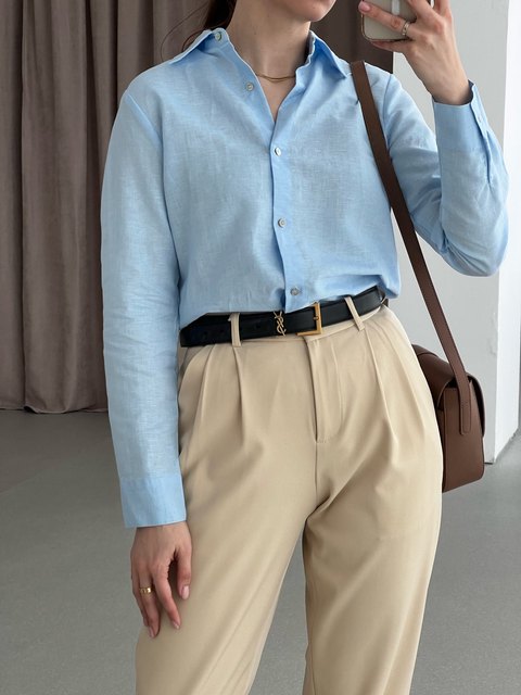 Back To School Poshoot 2022 New Spring Autumn Women Fashion Long Sleeves Casual Linen Shirt Ladies Blouses Solid Color Simple Tops Female
