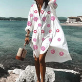 POSHOOT Oversized Loose Casual Aesthetic Summer Dresses 2022 Sexy Beach Shirt Dress New Bohemian Long Sleeve Elegant Vestidos De Mujer