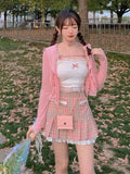POSHOOT Pink Japanese Kawaii Lolita Crop Top Women White Korean College Style Sweet Tank Top Bow Lace France Princess Vset Female 2022