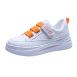 POSHOOT Velcro White Shoes Woman Sneakers White Sneakers Women Shoes Casual Lace-Up Ladies Shoes Women Vulcanized Shoes Tenis Feminino