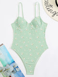 Poshoot-One Piece Bodysuit Swimwear Woman 2024 New Print Floral Push Up Swimsuit Monokini Sexy Brazilian Bathing Suit Female Beach Wear