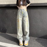 Poshoot Autumn Outfits     Hippie Grunge Graffiti Baggy Jeans Women Kpop Streetwear Chain Oversize Denim Pants Korean Fashion Wide Leg Trousers