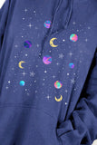 POSHOOT AUTUMN OUTFITS      Full Size Dropped Shoulder Star & Moon Graphic Hoodie