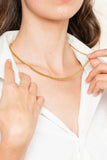 Poshoot  18K Gold Plated Curb Chain Necklace