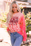 POSHOOT  fall outfits    Round Neck Dropped Shoulder DIBS ON THE COWBOY Graphic Sweatshirt
