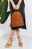 POSHOOT      Chic Faux Leather Woven Backpack