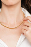 Poshoot  18K Gold Plated Curb Chain Necklace