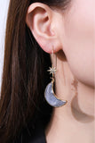 Poshoot Resin Moon Drop Earrings