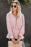POSHOOT AUTUMN OUTFITS     Buttoned Puff Sleeve Blouse