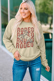 POSHOOT  fall outfits    Round Neck Dropped Shoulder RODEO Graphic Sweatshirt
