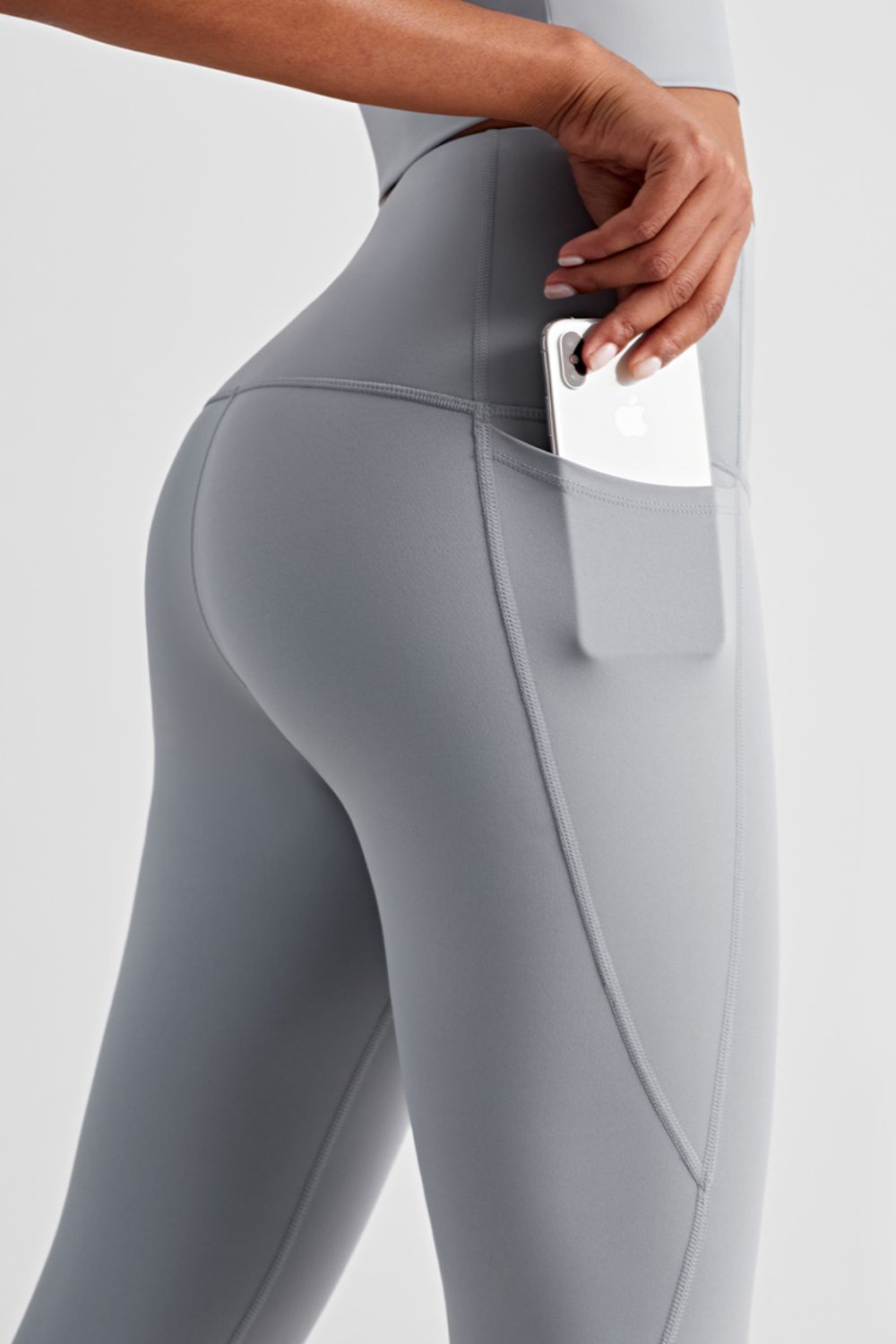 BACK TO SCHOOL   Wide Waistband Sports Leggings with Side Pockets