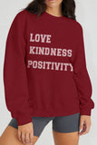 POSHOOT  AUTUMN OUTFITS    Simply Love Full Size LOVE KINDNESS POSITIVITY Graphic Sweatshirt