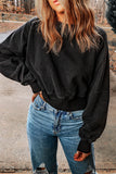 Back to school  Round Neck Open Back Sweatshirt